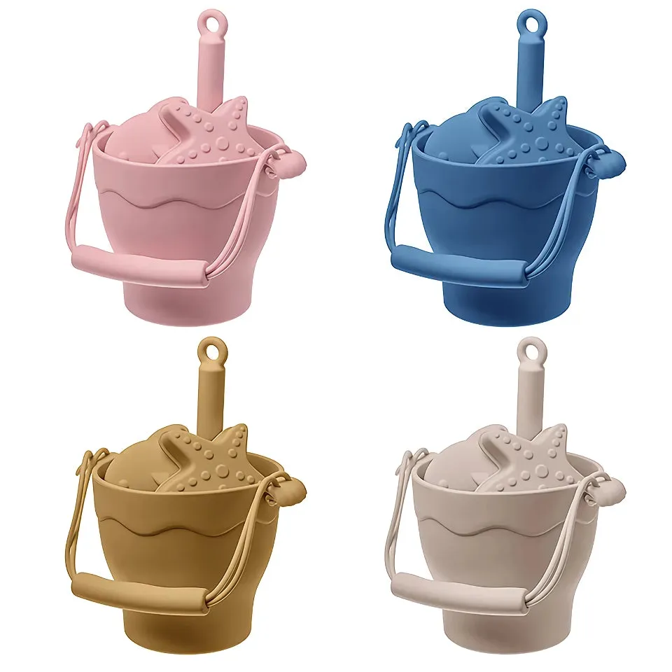 8-Piece Eco-Friendly Silicone Beach Playset for Children