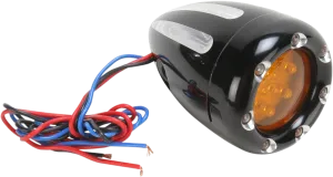 ARLEN NESS LED Deep Cut Signals - Black/Amber - White Ring 12-765