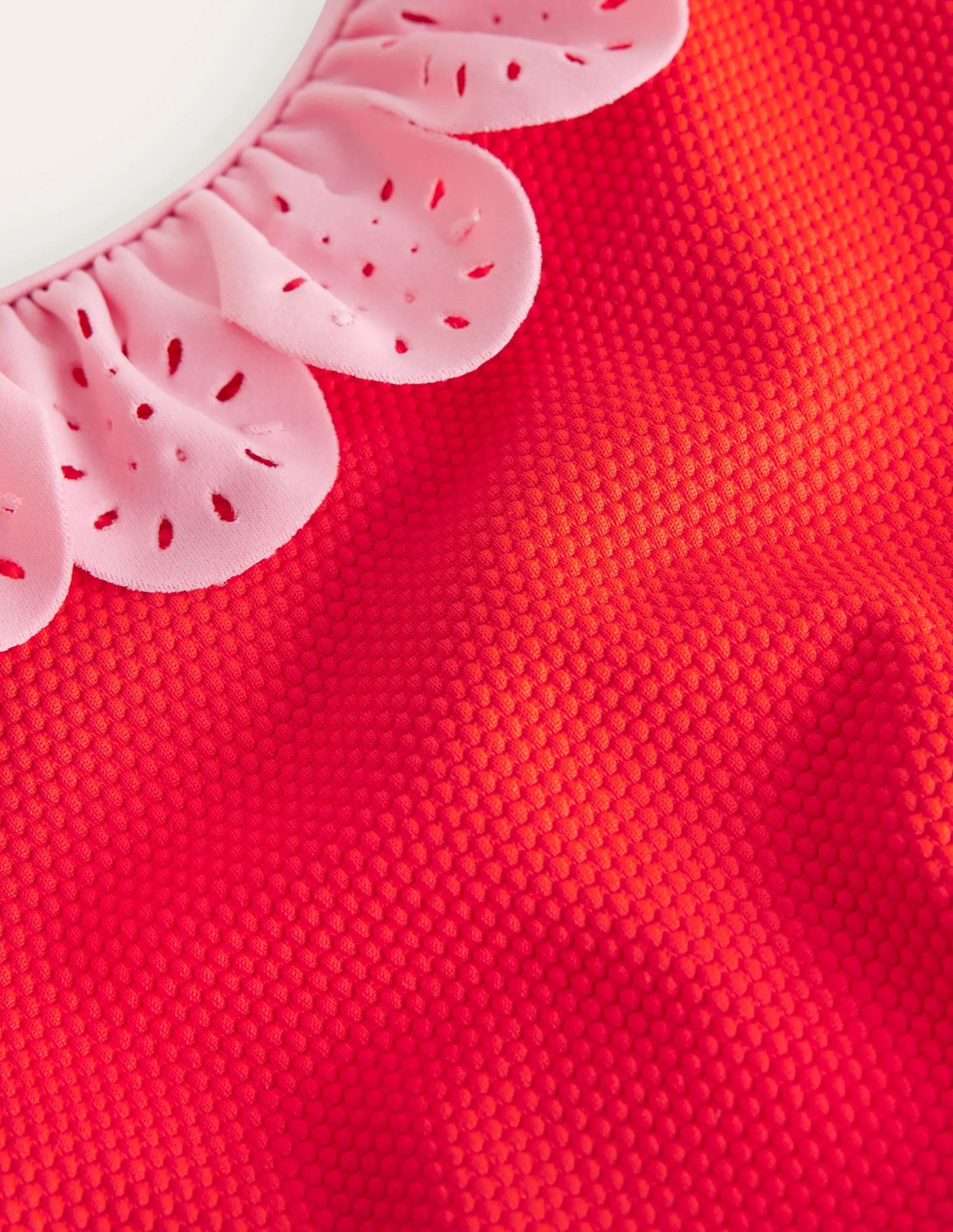 Broderie Frill Swimsuit-Fire