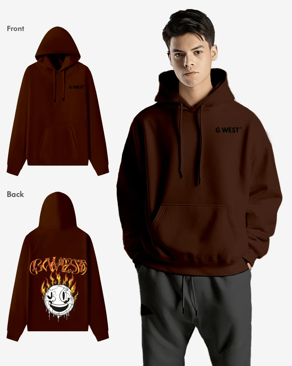 G West Fire Smile Oversize Hoodie Mens Style