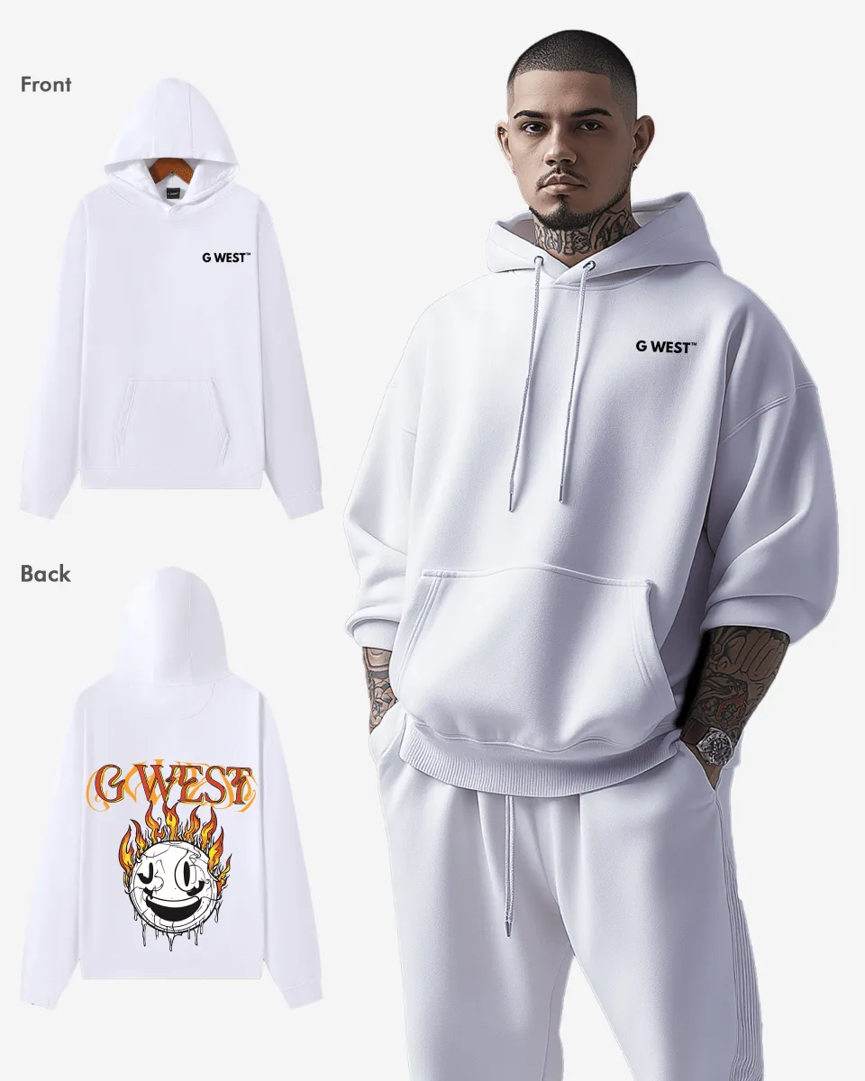 G West Fire Smile Oversize Hoodie Mens Style