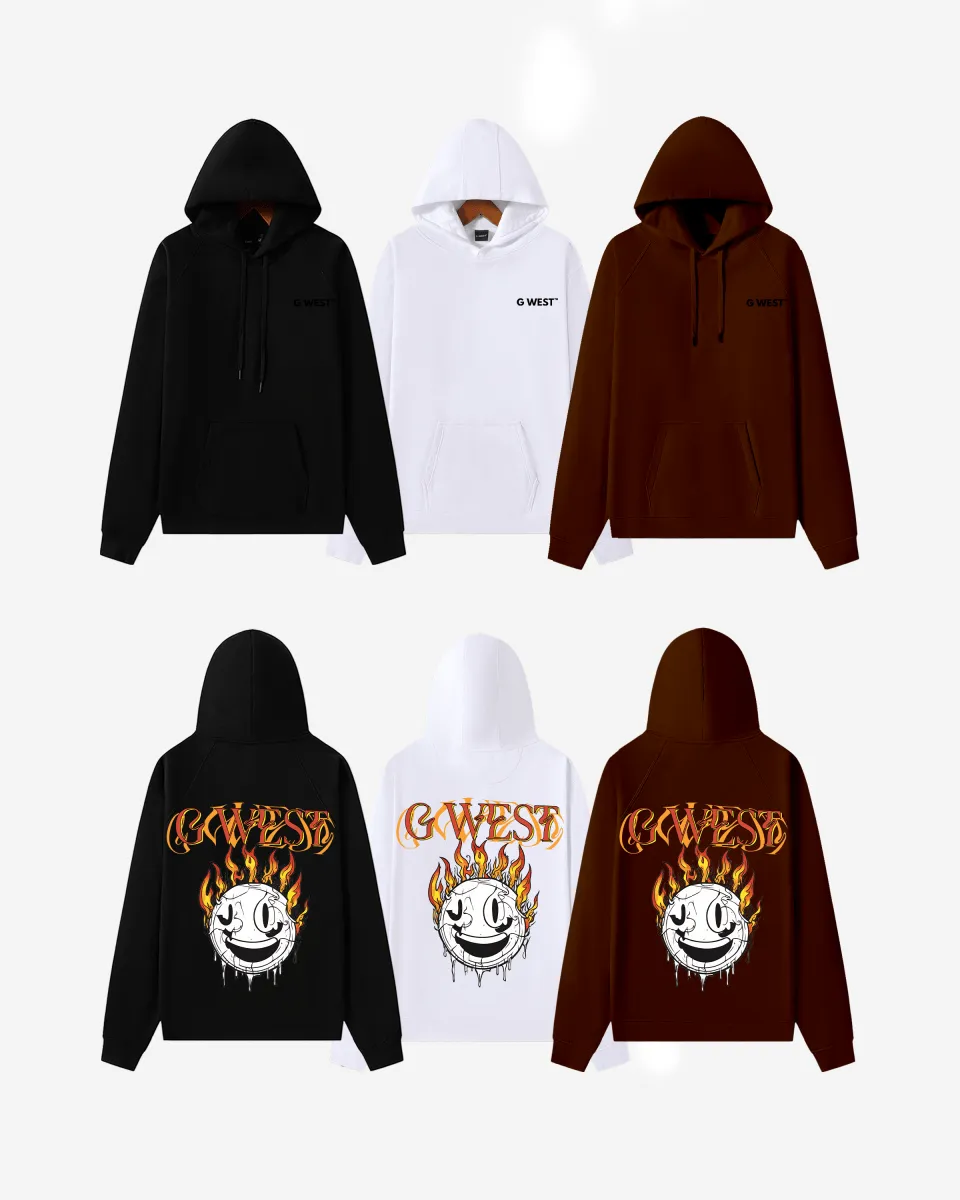 G West Fire Smile Oversize Hoodie Mens Style