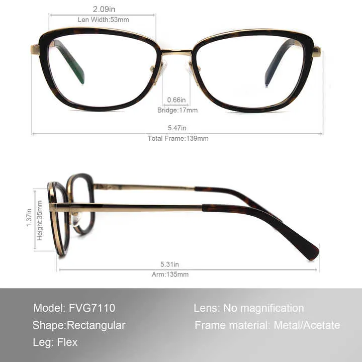 Luxury Vintage Gold Women's Prescription-نظارات طبية نسائية