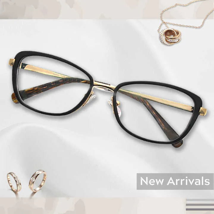 Luxury Vintage Gold Women's Prescription-نظارات طبية نسائية