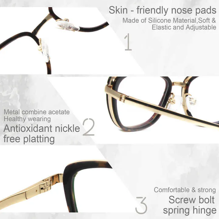 Luxury Vintage Gold Women's Prescription-نظارات طبية نسائية