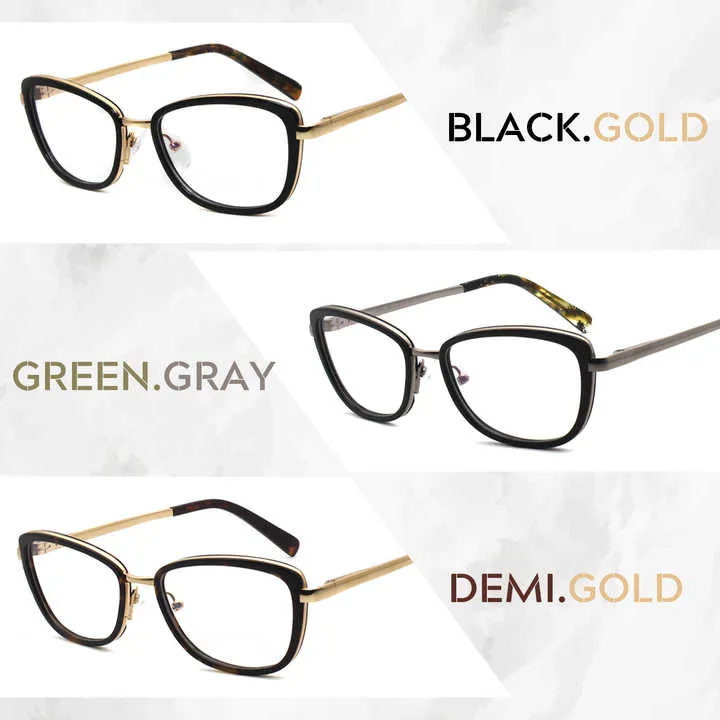 Luxury Vintage Gold Women's Prescription-نظارات طبية نسائية