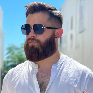 Men's Metal Sunglasses: Square Half Frame