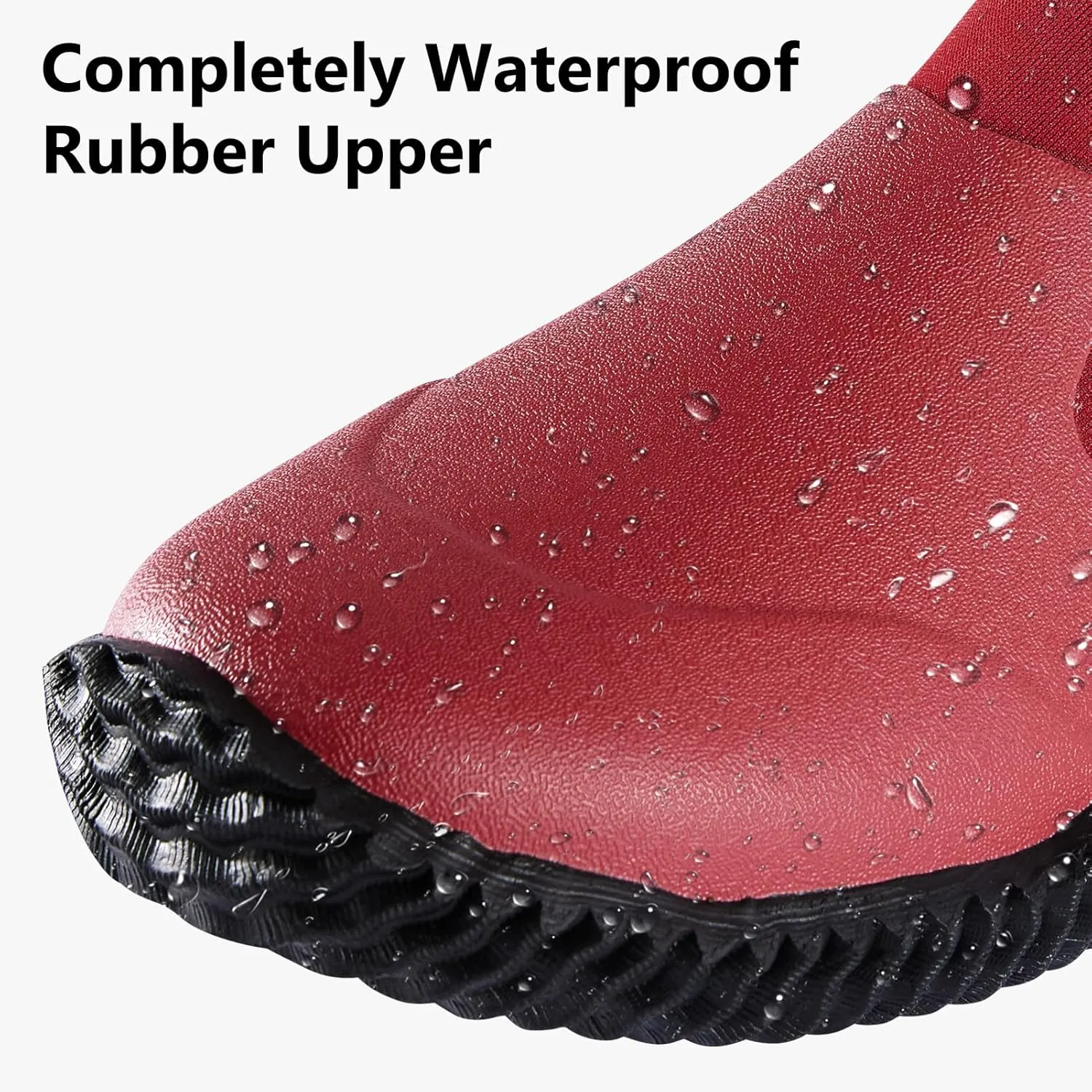 Mens Waterproof Garden Shoes Rain Boots Slip-On Footwear for Gardening Farming Camping Lawn Care Yard Work