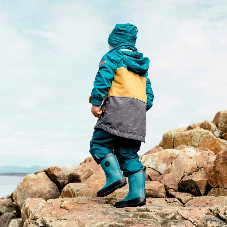 Printed Rain Boots Blue Camping