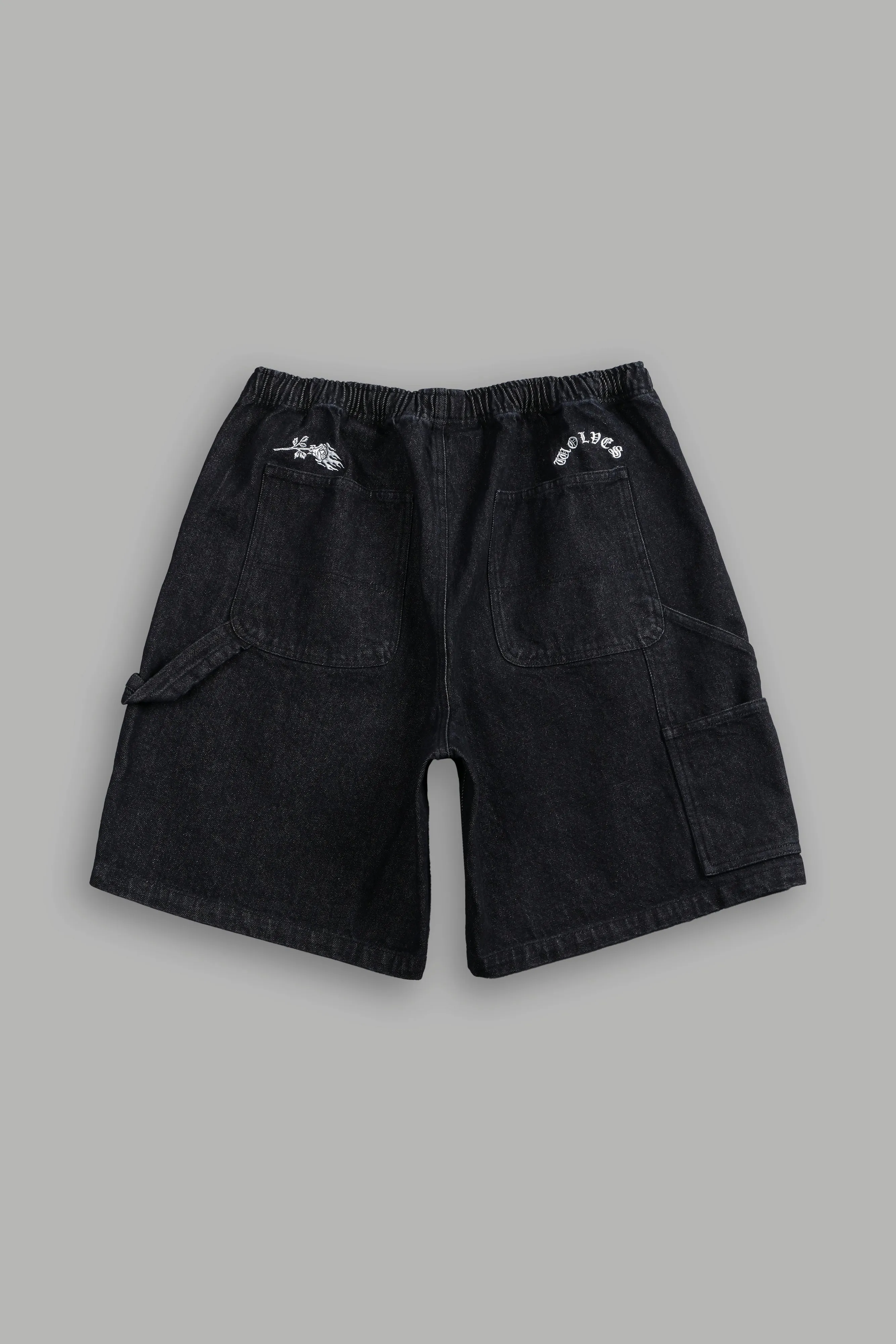 Rose Chopper Austin Jorts in Black