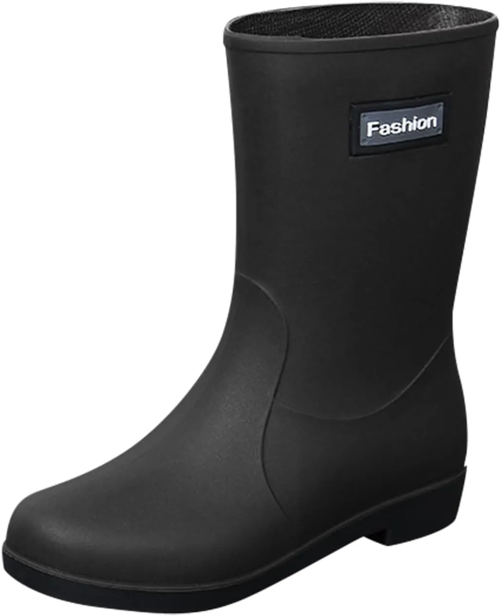 Women Wide Calf Rain Boots Light Waterproof Anti Slip PVC Rubber Garden Boot Matte Surface Work Walking Rain Shoes
