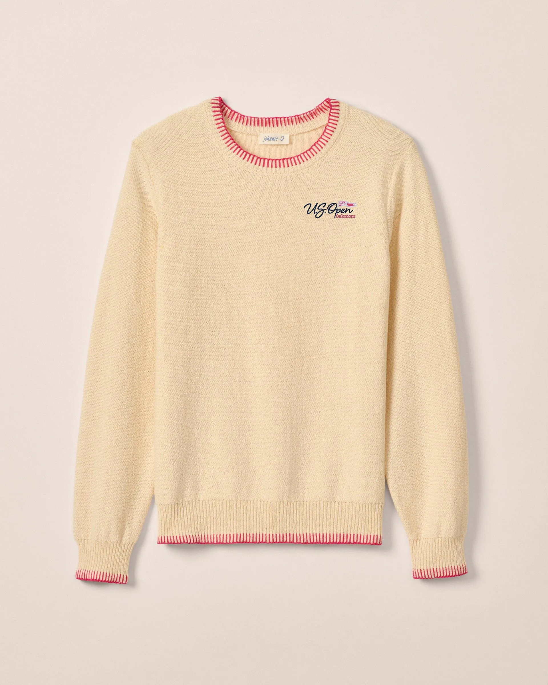 Women's 125th U.S. Open Blanche Cotton Blend Crewneck Sweater - Flag Logo
