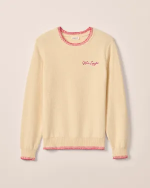 Women's Auburn Blanche Cotton Blend Crewneck Sweater - War Eagle Logo