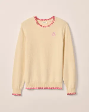 Women's Baltimore Orioles Blanche Cotton Blend Crewneck Sweater