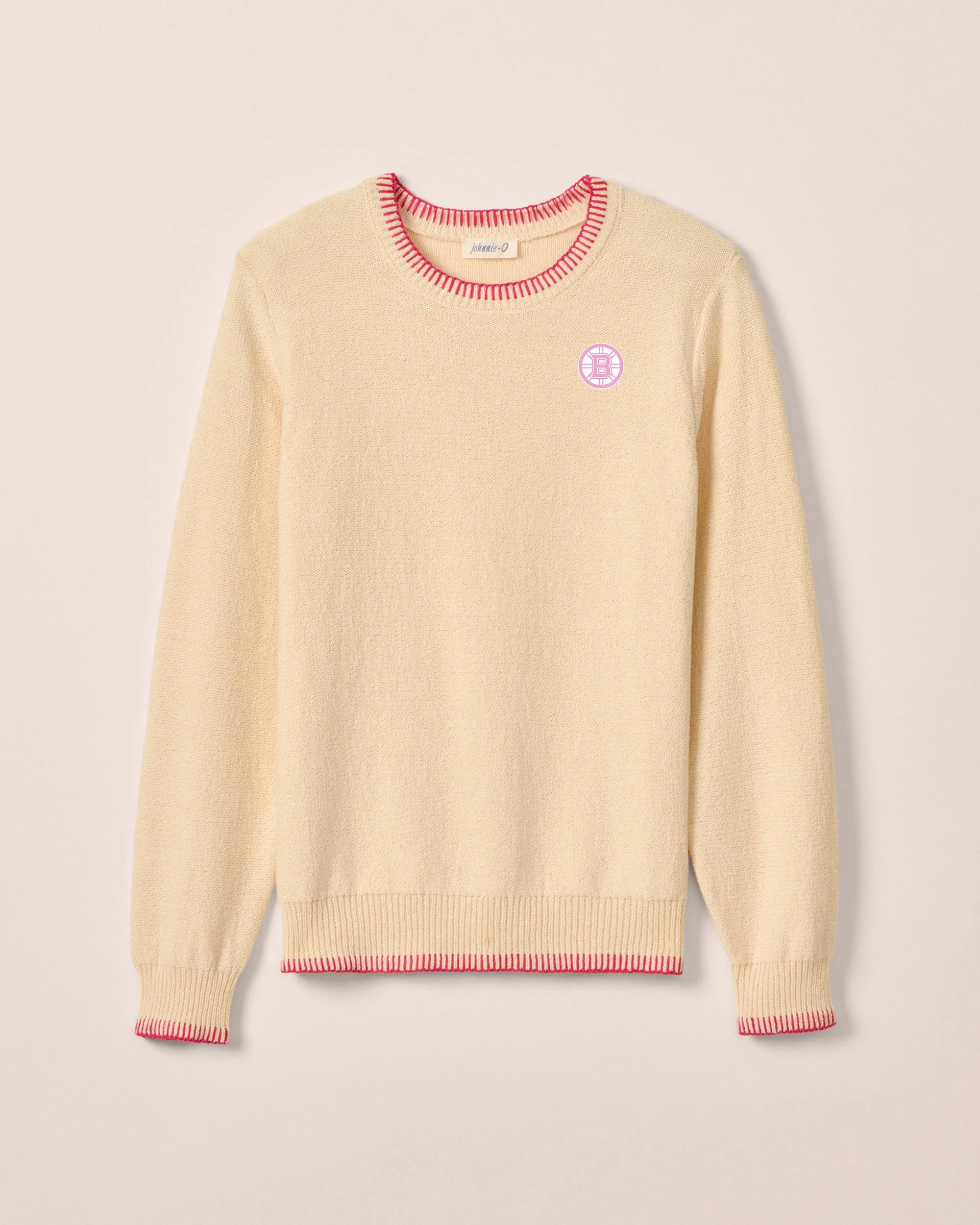 Women's Boston Bruins Blanche Cotton Blend Crewneck Sweater