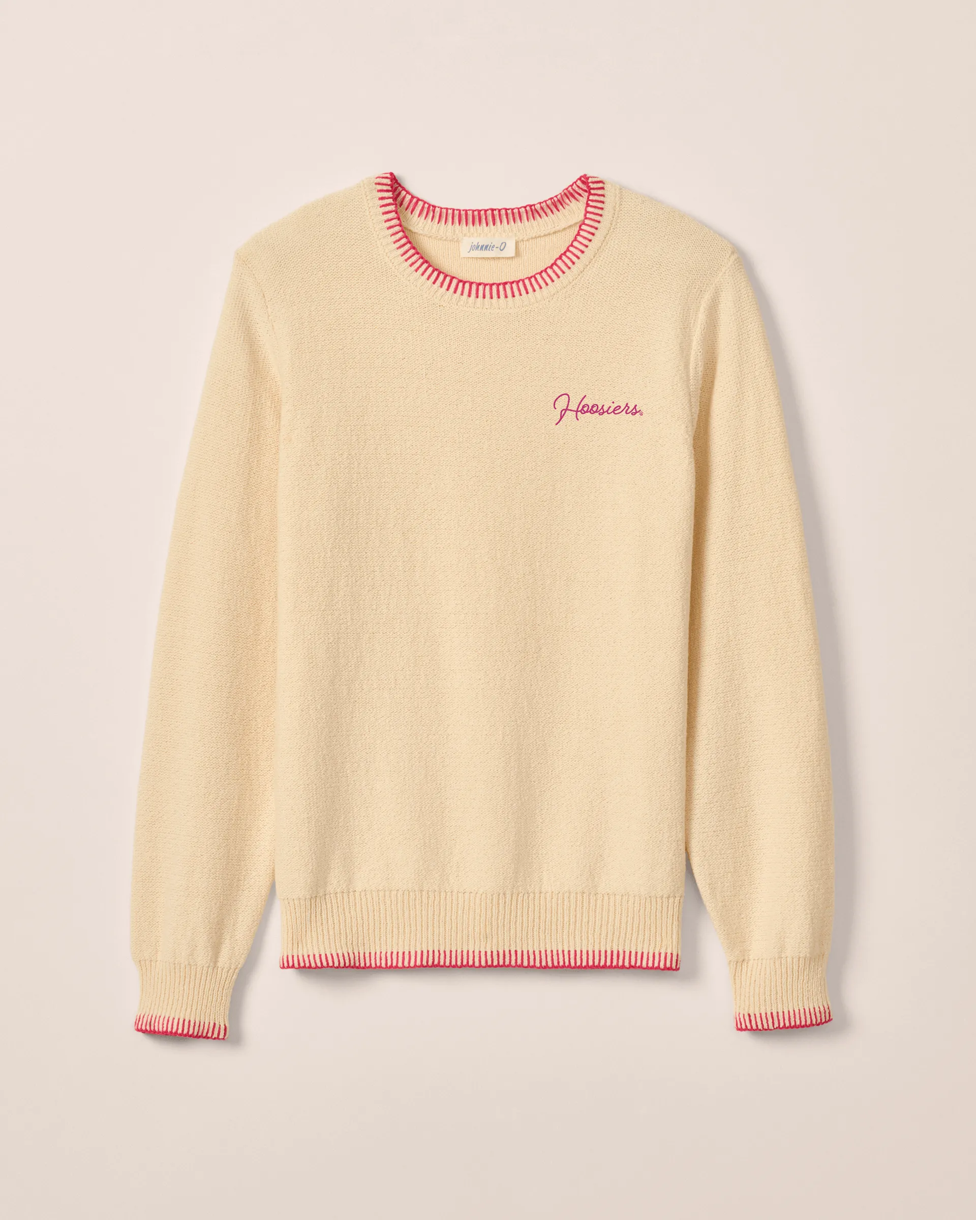 Women's Indiana Blanche Cotton Blend Crewneck Sweater - Hoosiers Logo