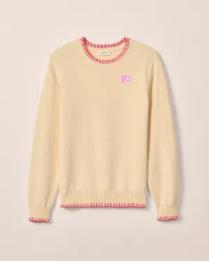 Women's Philadelphia Flyers Blanche Cotton Blend Crewneck Sweater