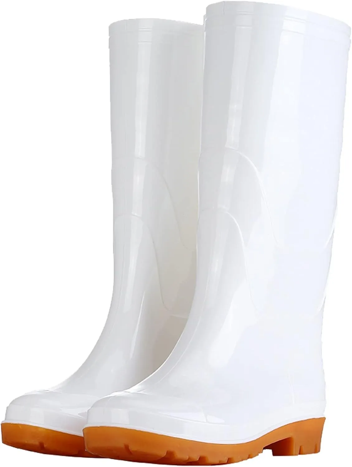 Womens Rain Boots Women's Knee High Rain Boots Waterproof Garden Shoes Comfortable Fashion Slip On Tall Rain Boots